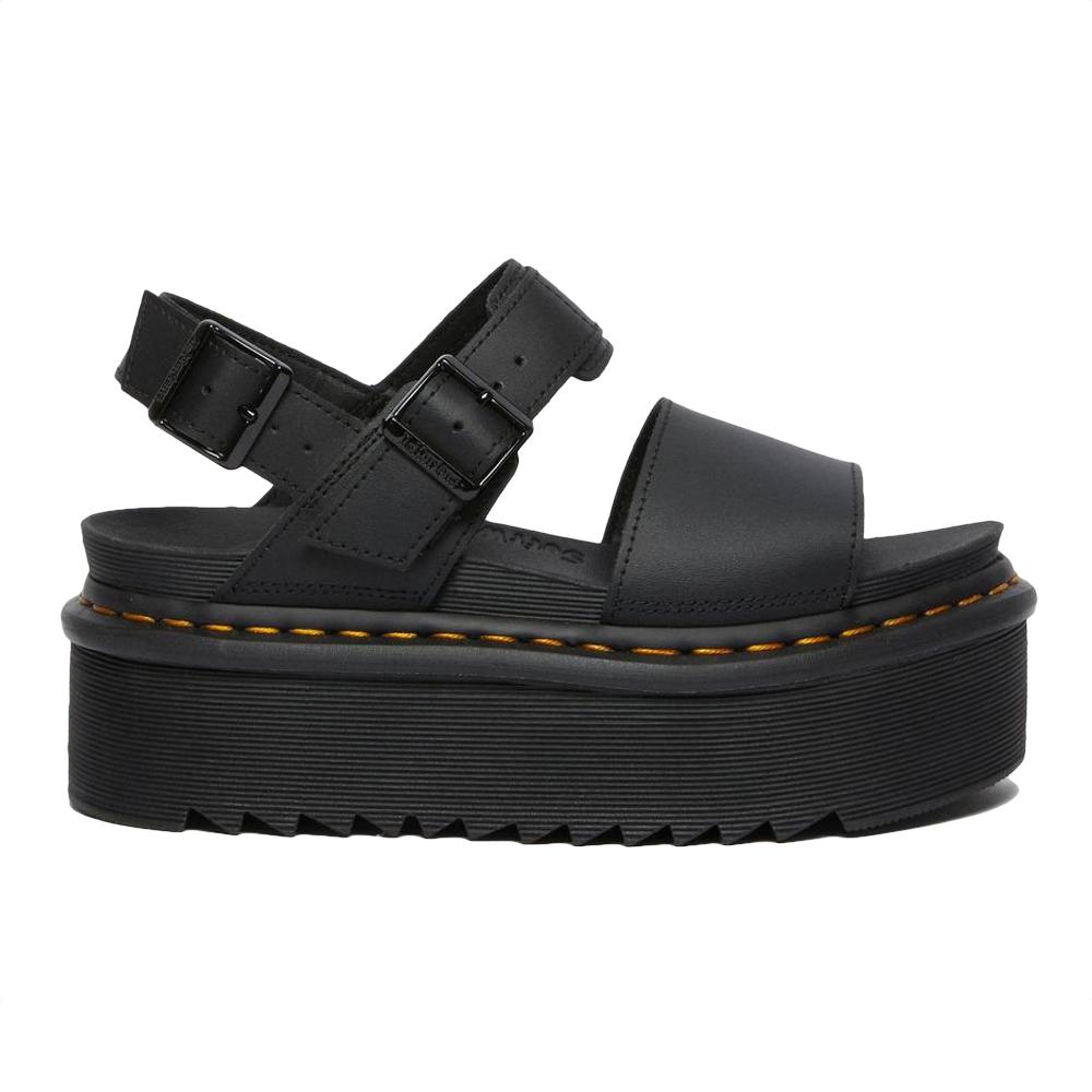 voss quad leather strap platform sandals