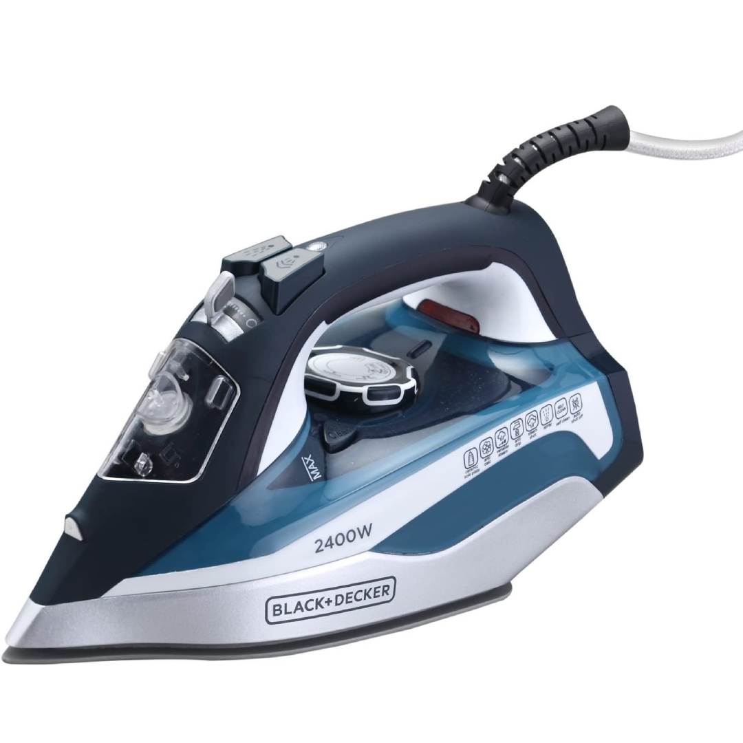 Steam Iron With Ceramic Soleplate Auto Shut-Off Blue 2400W