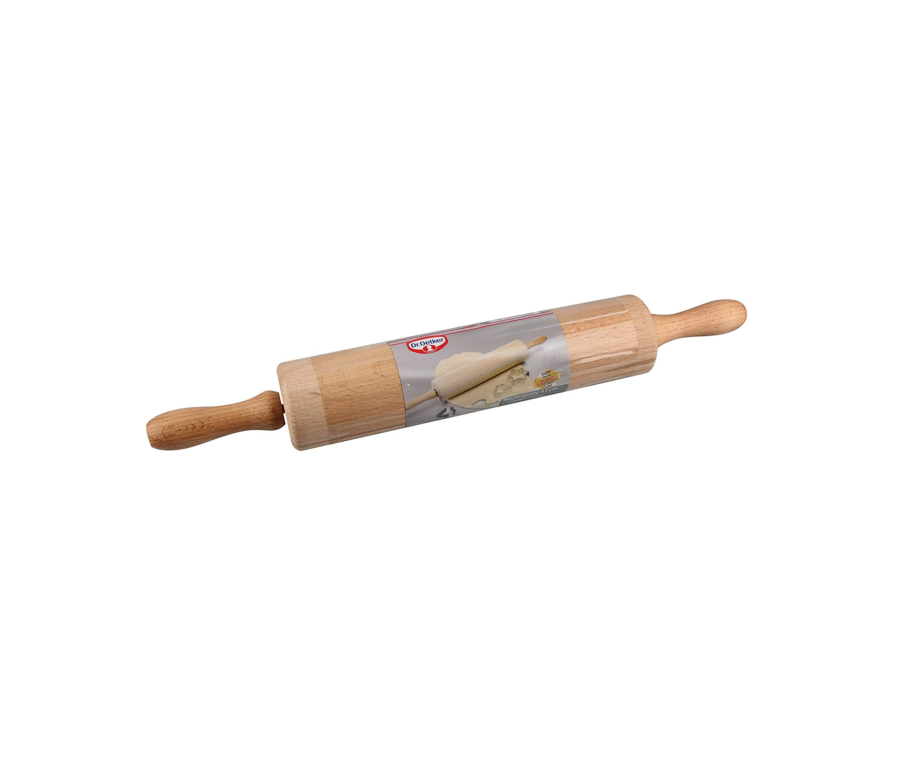 Dr.Oetker Wooden Rolling Pin Small, 17X7 cm