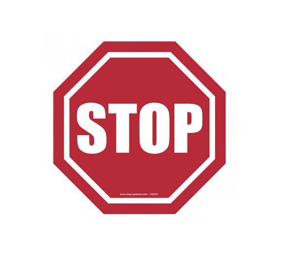 STOP adhesive pictogram||اشارة تحذيرية-توقف