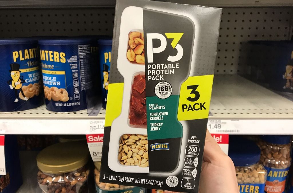 container of p3 portable protein snack