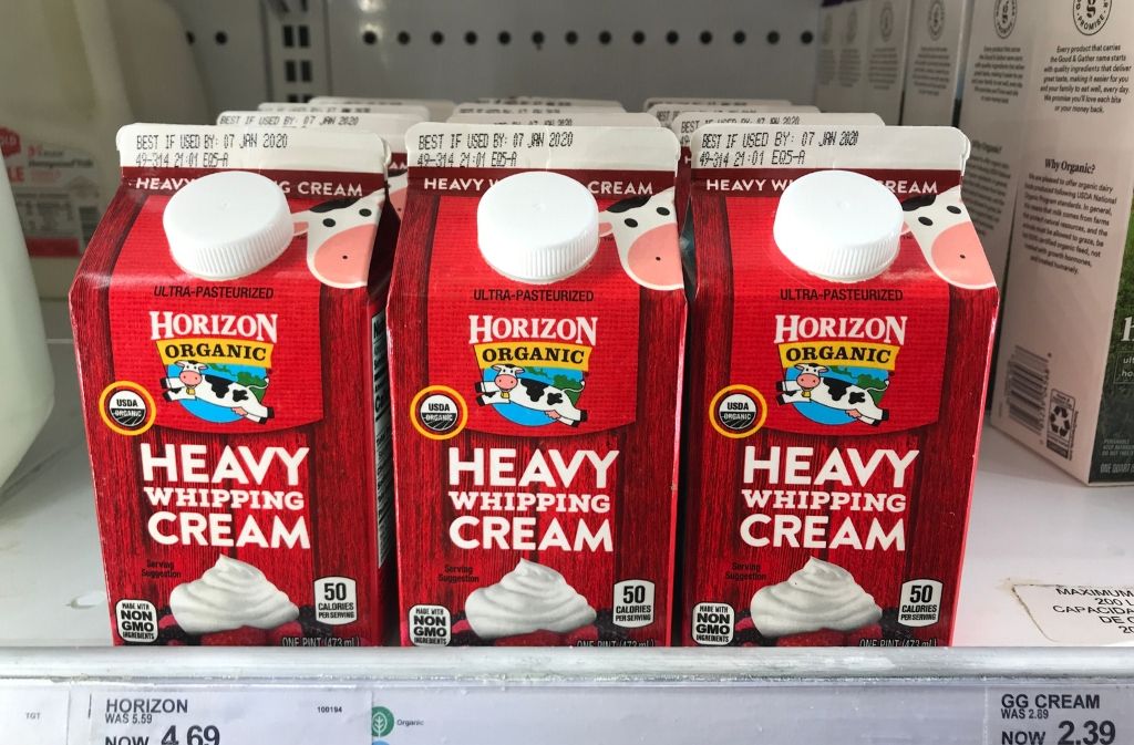 containers of horizon organic heavy whipping cream