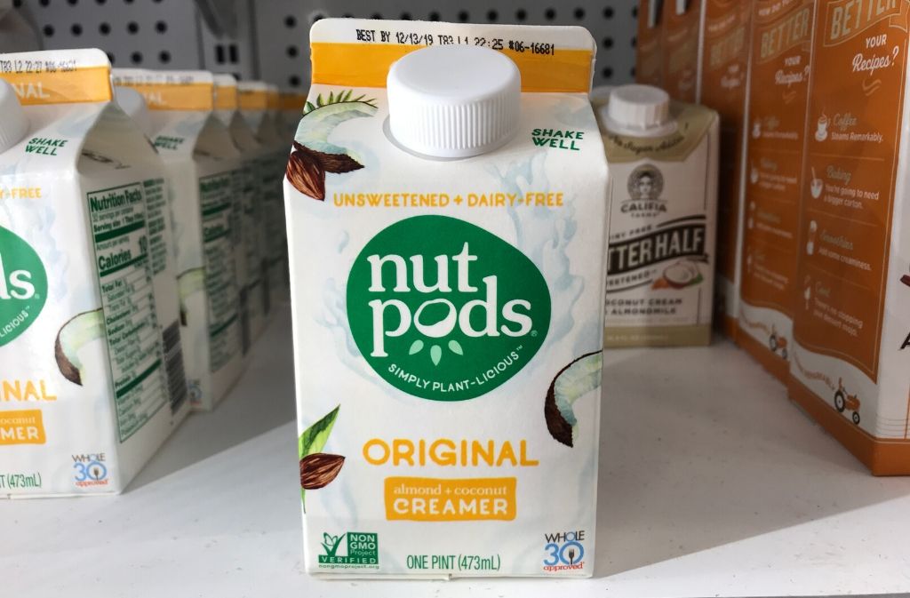 a container of nut pods creamer