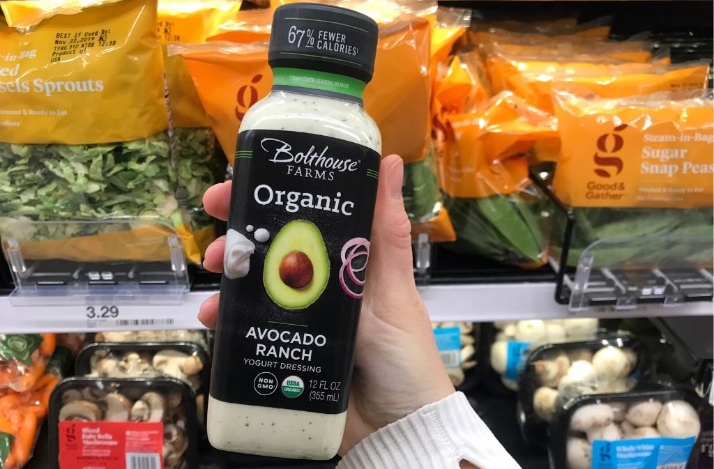 bottle of bolthouse farms avocado ranch dressing