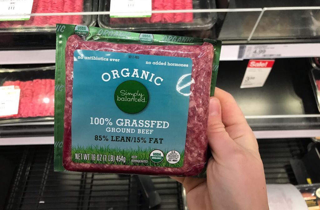 a package of simply balanced ground beef