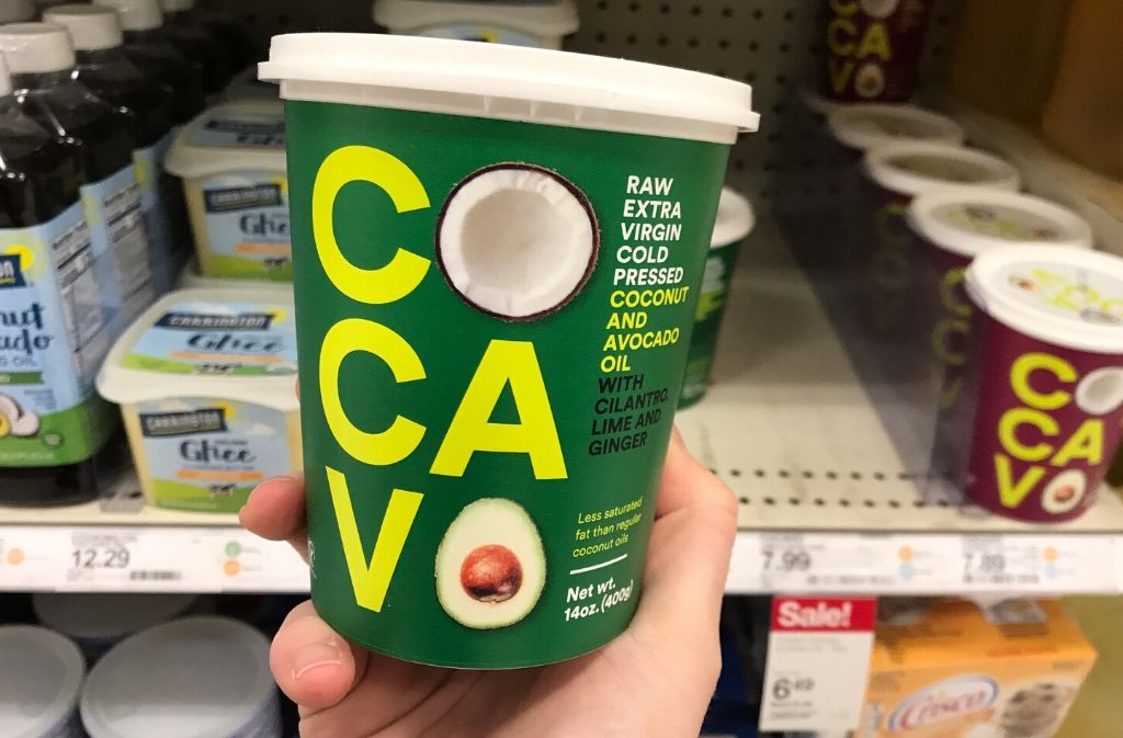 round container of cocavo coconut oil