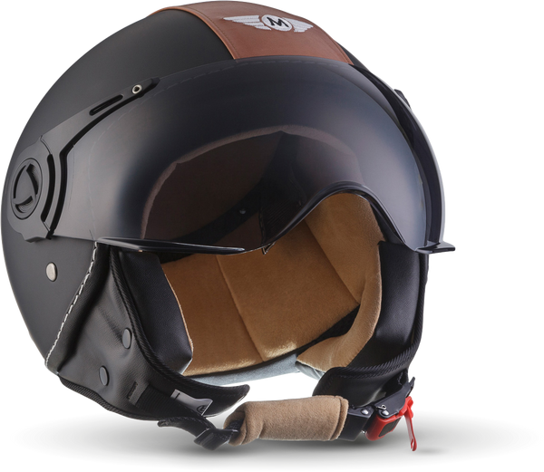 Jet-Helm Motorrad-Helm Roller-Helm Retro Vespa Mofa MOTO H44 Matt B XS S M L XL 