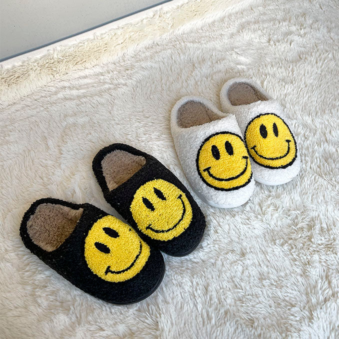 smiley face slippers