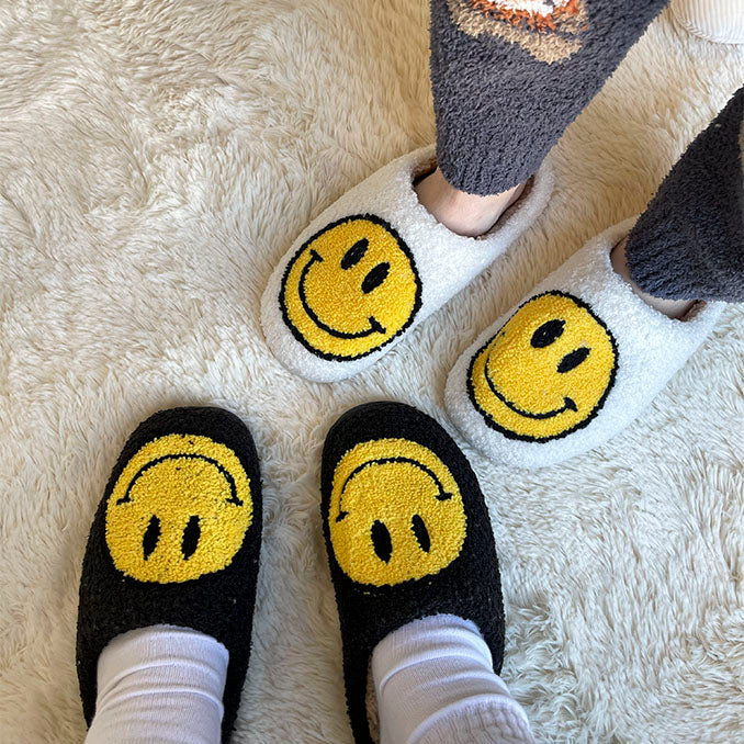 smiley face slippers