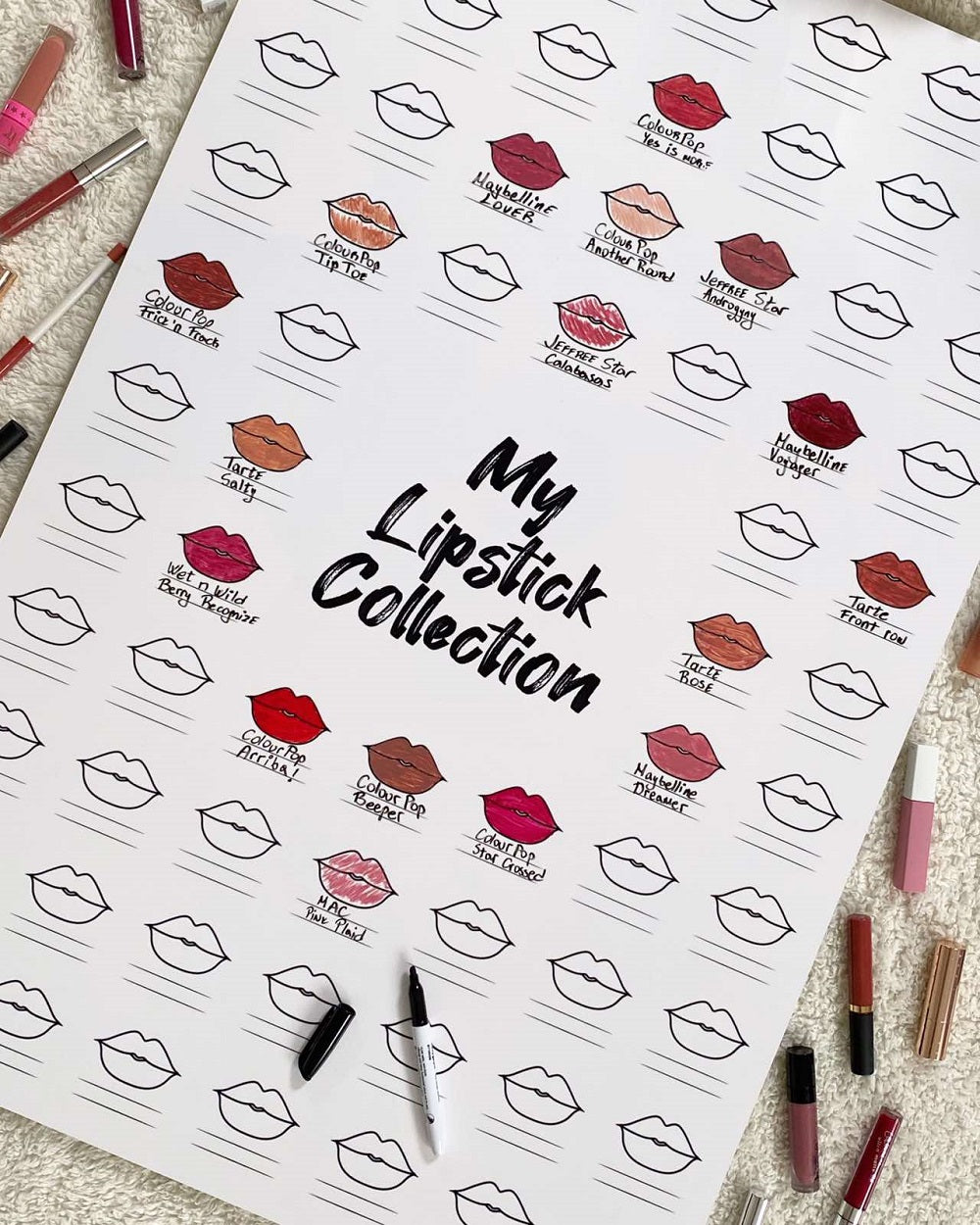 The Swatch Chart – The Perfect Personalized Wall Art for Every Makeup Lover