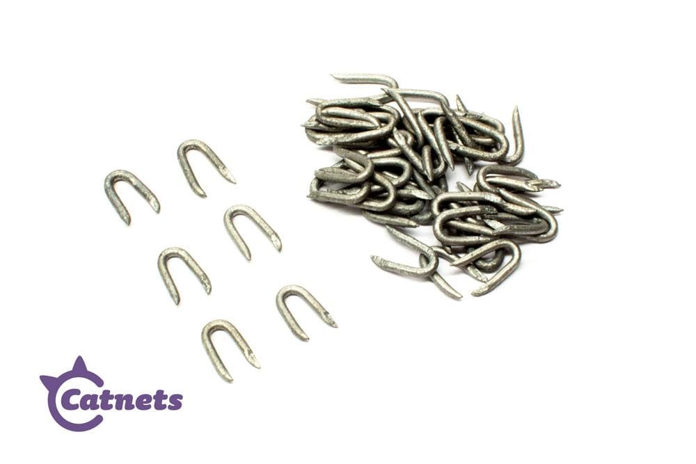 Galvanized Staples (U Shape-Nails) 40pk or 500pk – Catnetting