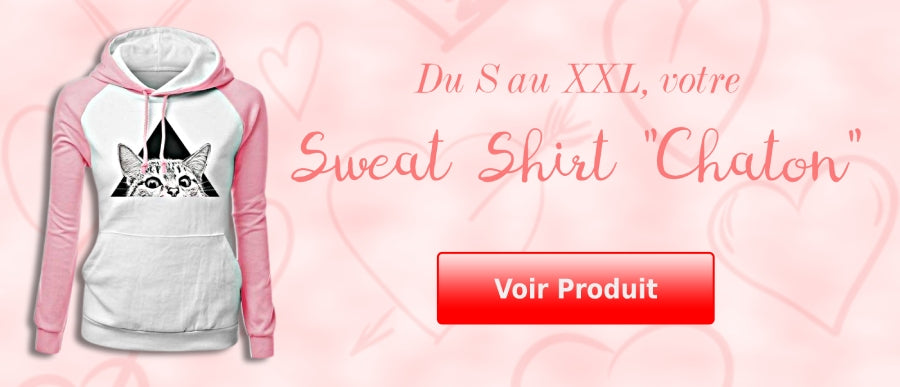 sweat-shirt chaton pour femme