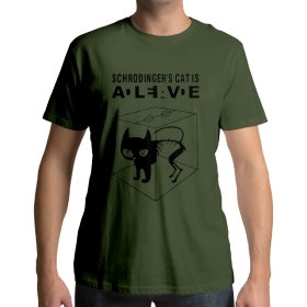 T-shirt schrodinger's cat is alive-dead