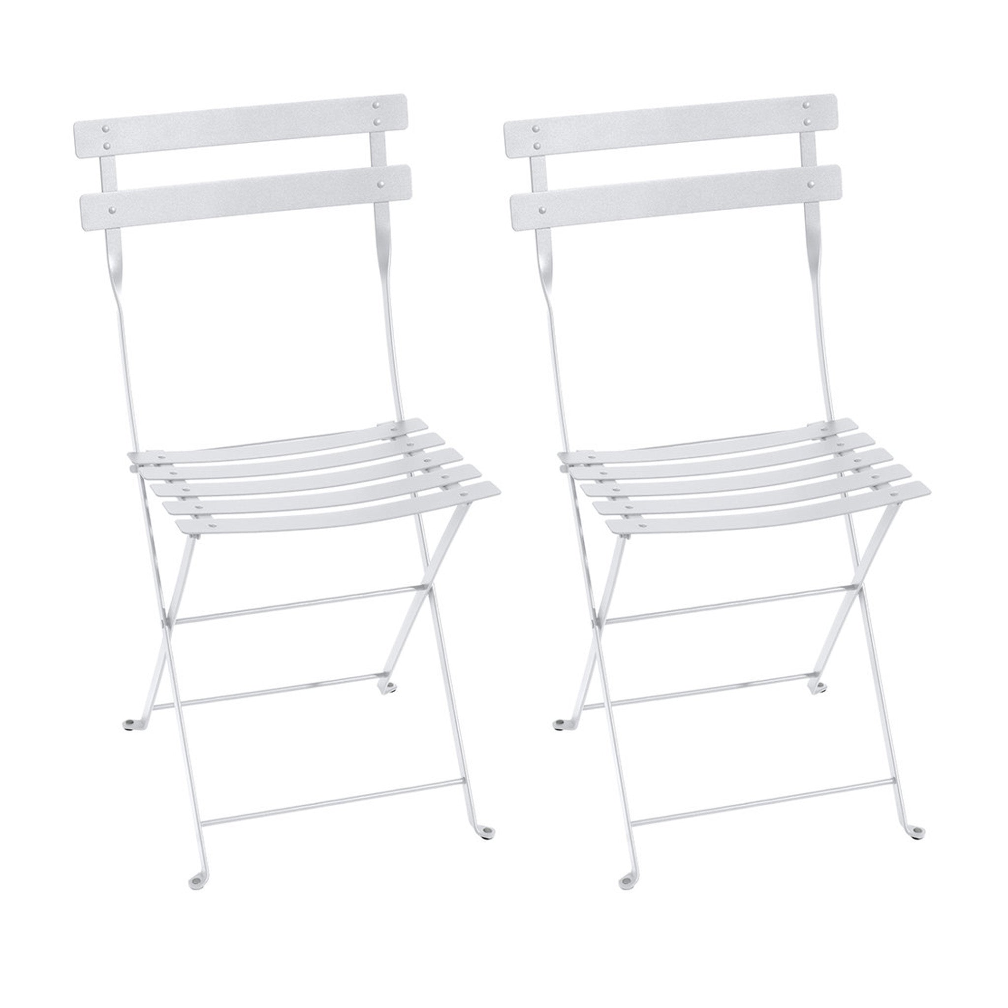 Clearance Pair of Bistro Metal Chairs / Cotton White by Fermob