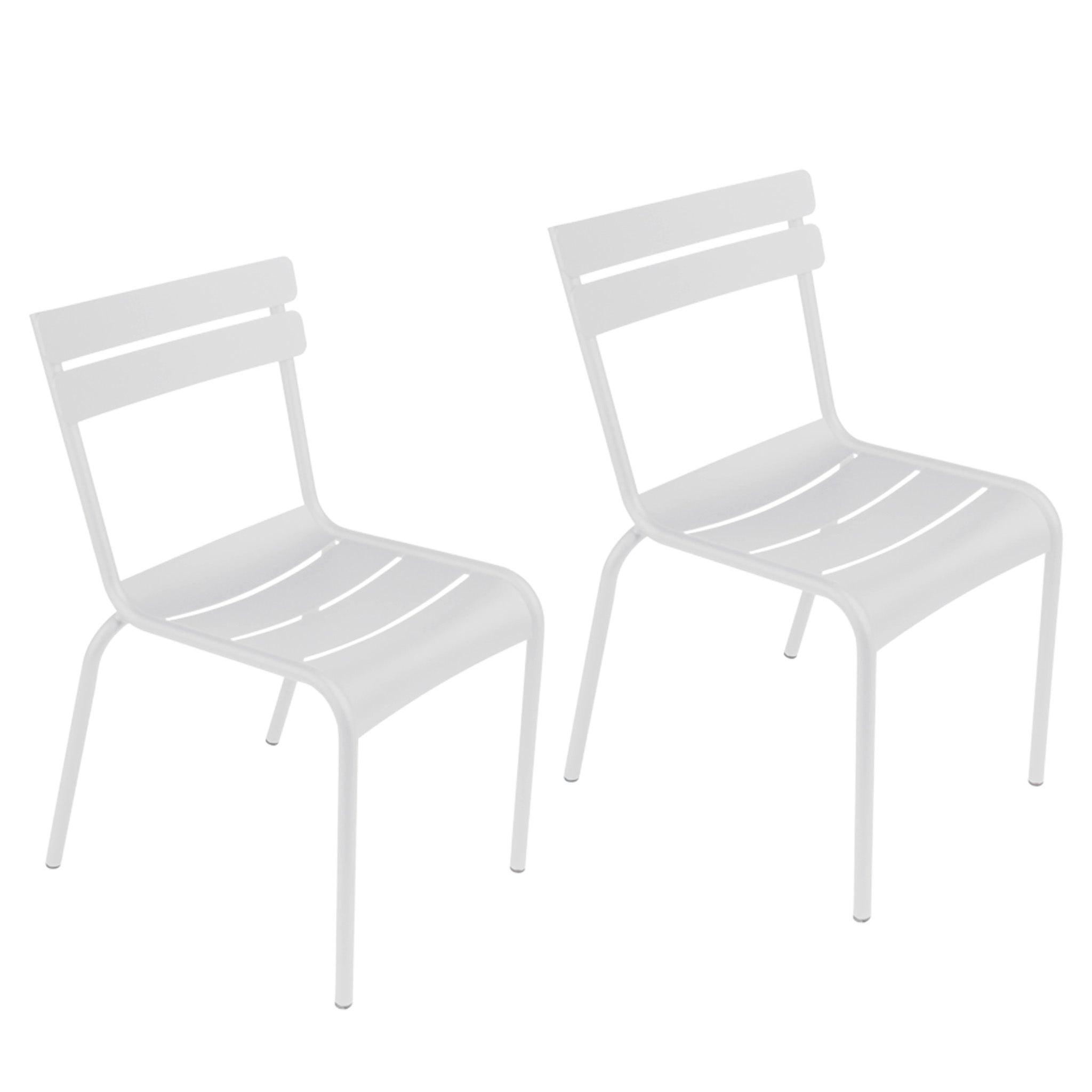 Clearance Pair of Luxembourg Stacking Chairs / Cotton White by Fermob