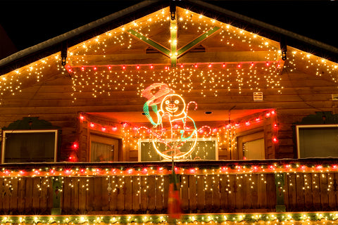Christmas house lights Christmas songs and carols
