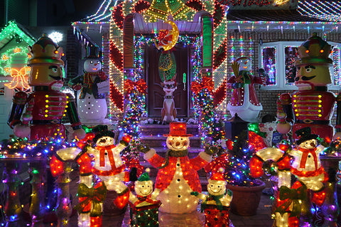 Christmas house lights nutcracker theme Christmas songs and carols