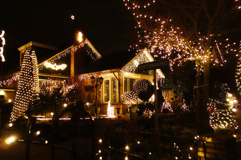 Christmas home outdoor lights Christmas songs and carols