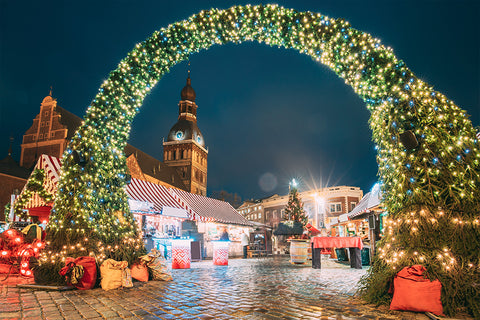 A Christmas market On Dome Square Riga, Latvia | Christmas Songs and Carols Love to Sing