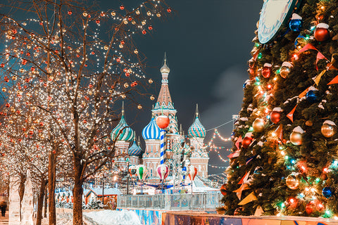 Christmas image in Russia Red Square | Christmas Songs and Carols Love to Sing