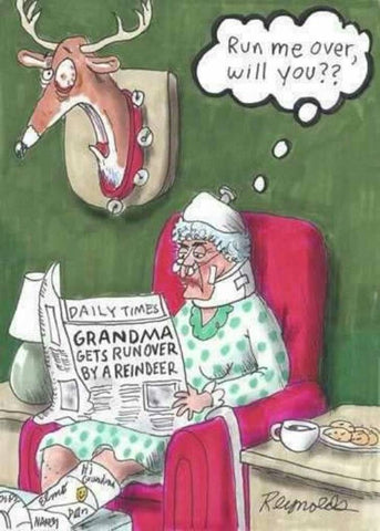 christmas meme reindeer and grandma