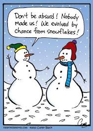 Darwin's theory of snowman evolution Christmas Meme | Love to Sing