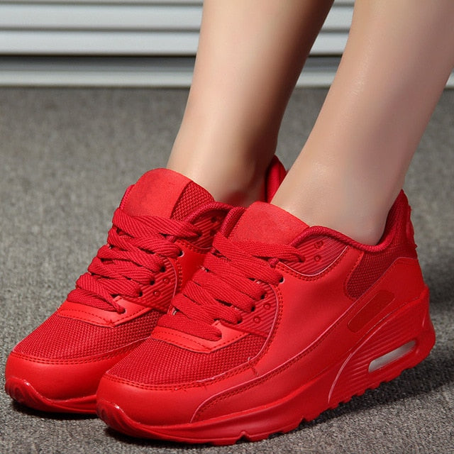 all red sneakers womens
