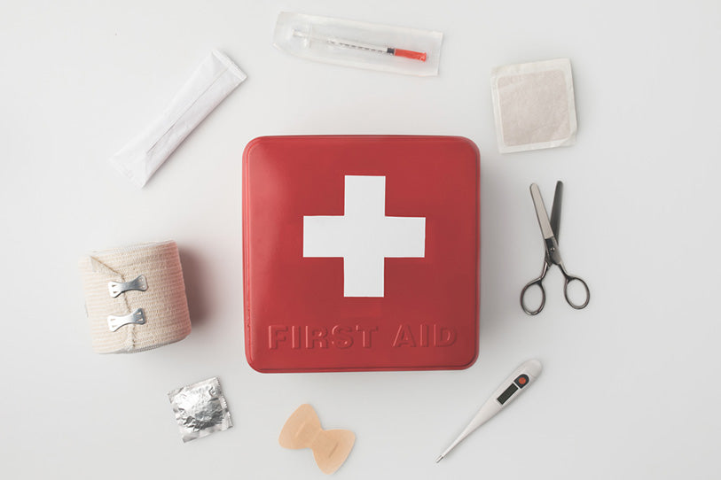 firstaid kit with medical supplies