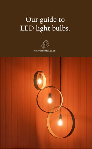 LED bulbs in wooden ceiling lights