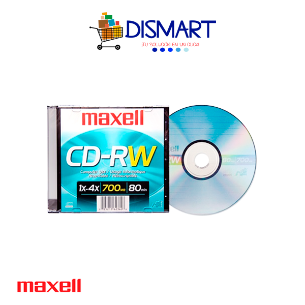 Engaño oasis Unión CD-RW 700MB Regrabable Maxell Individual – Dismart GT | Libreria y Papeleria