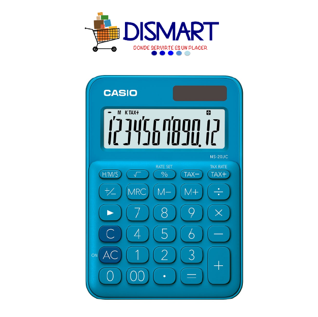 Evaluación misericordia paquete Calculadora de Escritorio Celeste 12 Digitos - Casio MS-20UC – Dismart GT |  Libreria y Papeleria