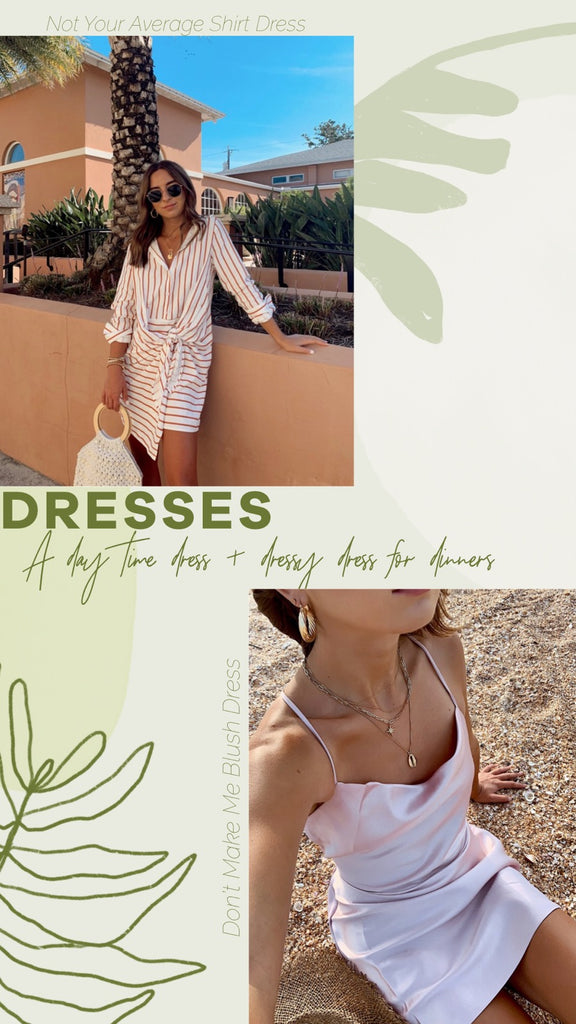 summer slip dress and summer tshirt dress