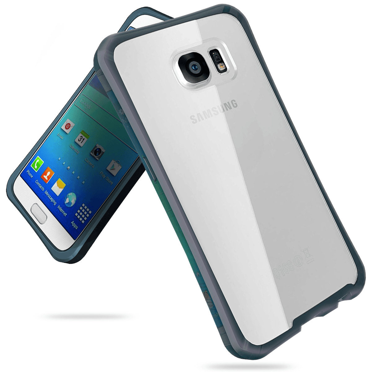 Scratch Resistant LUCION Lightweight Crystal Hybrid Ultra Clear Back Panel Protective Cover for the Samsung Galaxy S6 Products