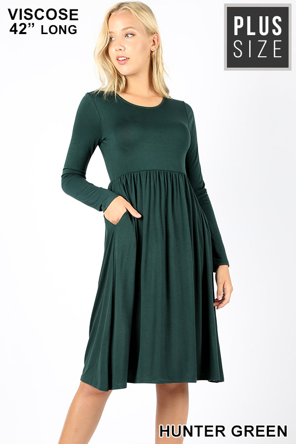 plus size hunter green dress