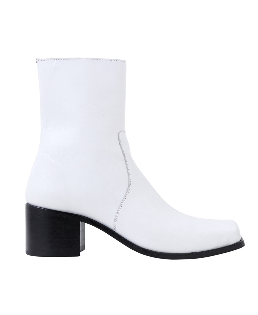 Square TOE BOOTS | White – JOHN LAWRENCE SULLIVAN