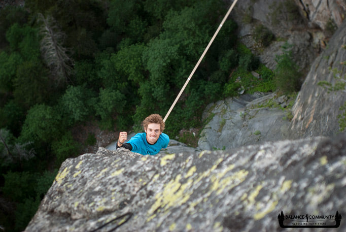 Feeling of completion at the end of the Cathedral Spires Highline - Photo by Jordan Tybon