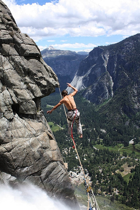 Russ cruising the Yosemite Falls Highline