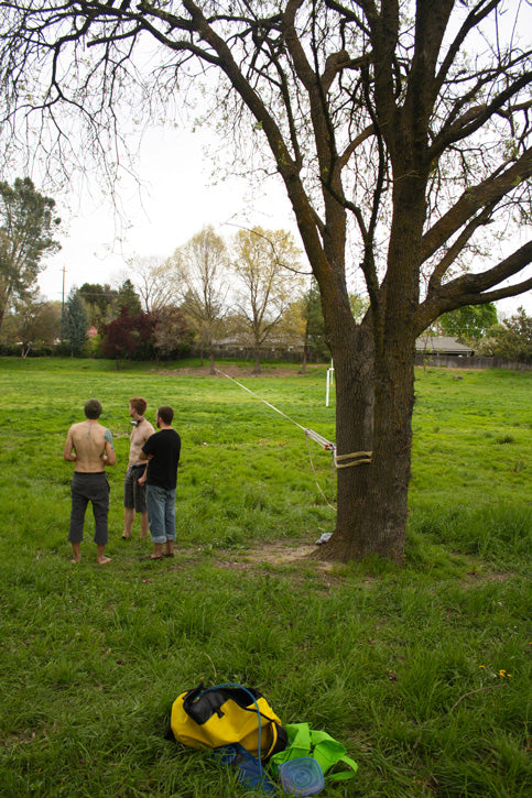 The tightest 300 foot slackline ever