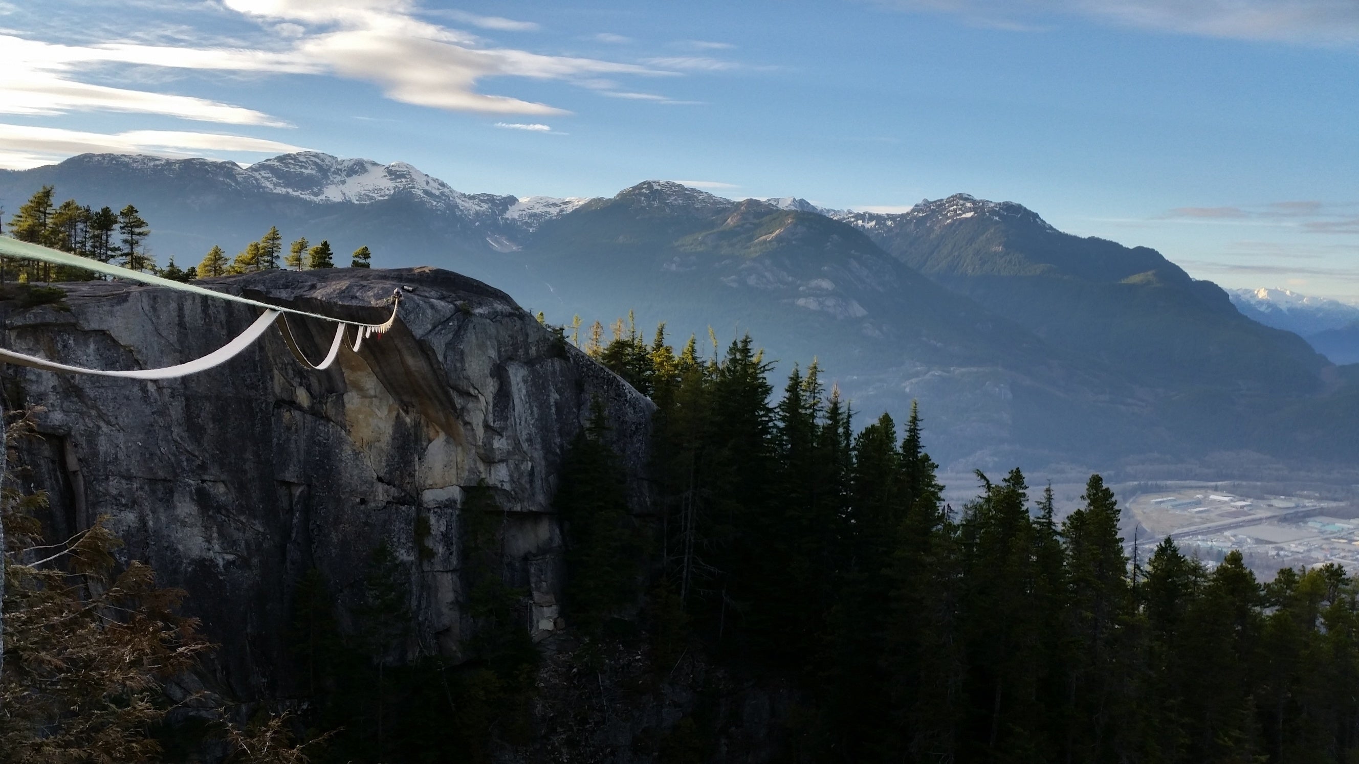 Standing sag on Heaven in Squamish, BC.