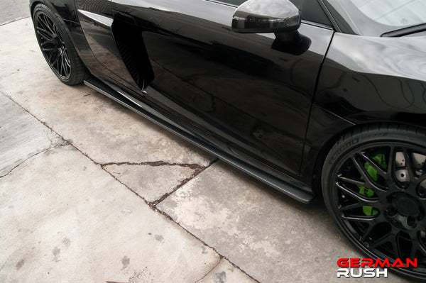 SIDE SPLITTER FOR AUDI R8 2007-2015 IN CARBON FIBER OR FIBERGLASS