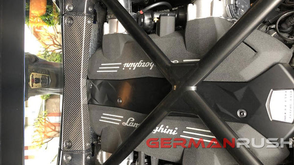 Lamborghini Aventador 2011-2019 Carbon Fiber 6 piece Engine Bay Kit by German Rush Part: GRLACFEBK