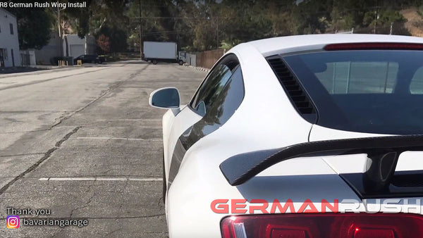 Audi R8 German Rush Wing Install by BAVARIAN GARAGE BMW | PORSCHE | AUDI