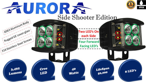 aurora side shooter led cubes