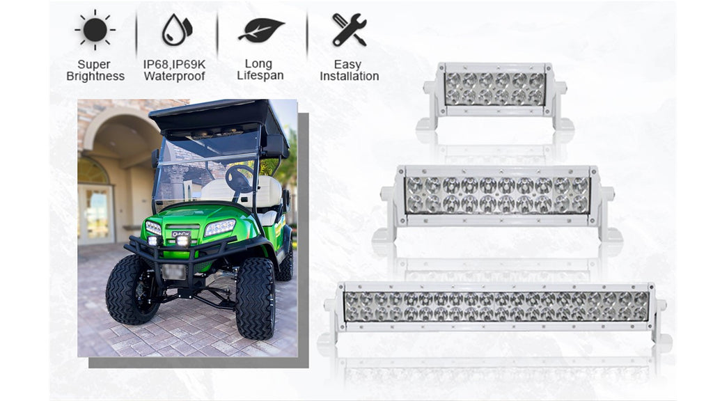 Aurora white golf cart led light bars