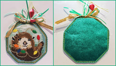 Otter Needlepoint Ornament Amanda Lawford #4363 18 mesh or #4373 13 mesh