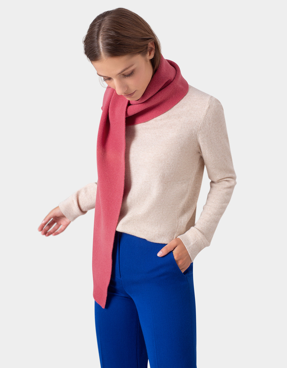 Pink and blue scarf