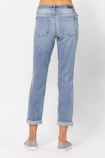 Bleach Wash Boyfriend Jeans-Jeans-Judy Blue-0 (24)-Light Wash-cmglovesyou