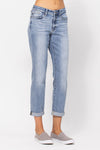 Bleach Wash Boyfriend Jeans-Jeans-Judy Blue-0 (24)-Light Wash-cmglovesyou