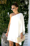 One Shoulder Statement Dress-Dresses-Lavender J-Small-Chalk-cmglovesyou