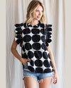 Large Polka Dots Top-Shirts & Tops-Jodifl-Small-Black-cmglovesyou
